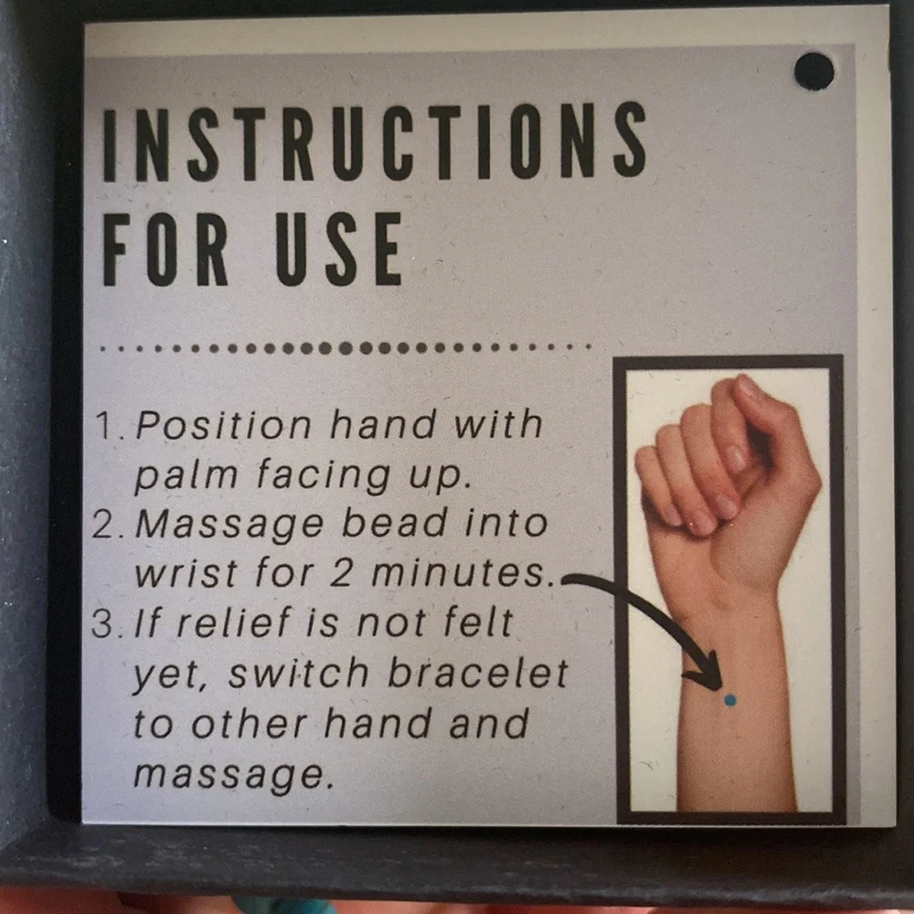 Motion/ morning sickness anti nausea bracelets - Picture 3 of 4